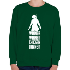 PRINTFASHION Winner Winner Chicken Dinner PUBG - Gyerek pulóver - Sötétzöld gyerek pulóver, kardigán