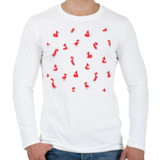 PRINTFASHION Winter foxes  pattern woman - Férfi hosszú ujjú póló - Fehér