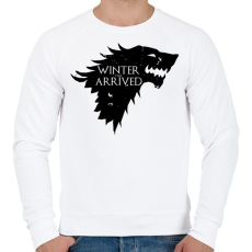 PRINTFASHION WINTER HAS ARRIVED - Férfi pulóver - Fehér