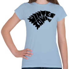 PRINTFASHION WINTER IS COMING - Női póló - Világoskék női póló