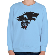 PRINTFASHION WINTER IS HERE - Gyerek pulóver - Világoskék gyerek pulóver, kardigán