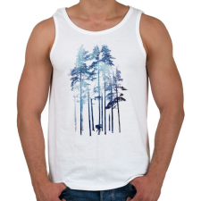 PRINTFASHION Winter wolf - Férfi atléta - Fehér atléta, trikó