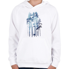 PRINTFASHION Winter wolf - Gyerek kapucnis pulóver - Fehér