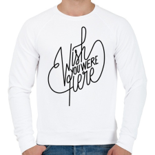 PRINTFASHION Wish you were here - Férfi pulóver - Fehér férfi pulóver, kardigán