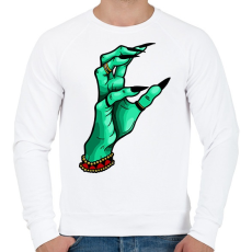 PRINTFASHION WITCH HAND - Férfi pulóver - Fehér