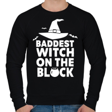 PRINTFASHION Witch on the block - Férfi pulóver - Fekete