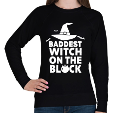 PRINTFASHION Witch on the block - Női pulóver - Fekete