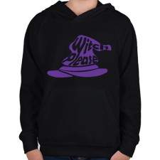 PRINTFASHION witch.please - Gyerek kapucnis pulóver - Fekete gyerek pulóver, kardigán