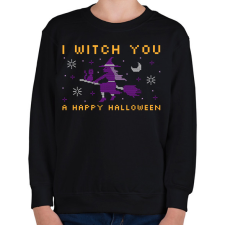 PRINTFASHION WITCH YOU A HAPPY HALLOWEEN - Gyerek pulóver - Fekete gyerek pulóver, kardigán