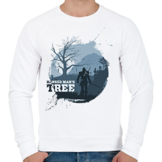 PRINTFASHION Witcher - Akasztott ember fája - Férfi pulóver - Fehér