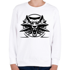 PRINTFASHION Witcher farkas - Gyerek pulóver - Fehér