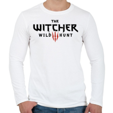 PRINTFASHION Witcher - Férfi hosszú ujjú póló - Fehér
