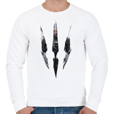 PRINTFASHION Witcher - Férfi pulóver - Fehér