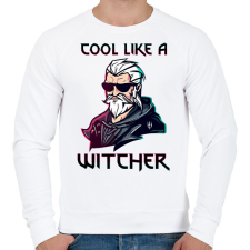 PRINTFASHION Witcher - Férfi pulóver - Fehér férfi pulóver, kardigán