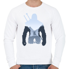 PRINTFASHION Witcher Monster Hunter - Férfi pulóver - Fehér férfi pulóver, kardigán