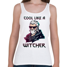 PRINTFASHION Witcher - Női atléta - Fehér női trikó