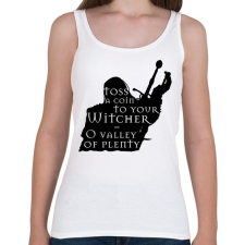 PRINTFASHION Witcher - Toss a coin... - Női atléta - Fehér női trikó