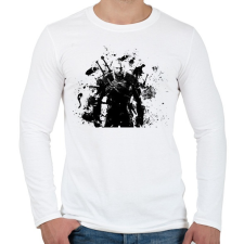 PRINTFASHION Witcher - Vaják - Férfi hosszú ujjú póló - Fehér férfi póló
