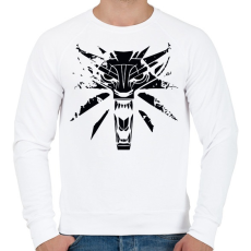 PRINTFASHION Witcher - Vaják - Férfi pulóver - Fehér