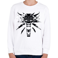 PRINTFASHION Witcher - Vaják - Gyerek pulóver - Fehér gyerek pulóver, kardigán