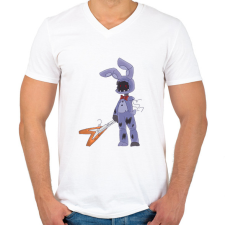 PRINTFASHION withered bonnie - Férfi V-nyakú póló - Fehér férfi póló