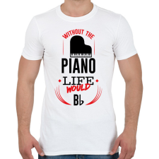 PRINTFASHION Without the piano - Férfi póló - Fehér férfi póló