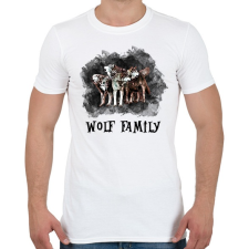 PRINTFASHION wolf family - Férfi póló - Fehér férfi póló