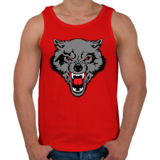 PRINTFASHION Wolf - Férfi atléta - Piros atléta, trikó