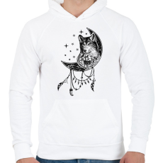 PRINTFASHION wolf - Férfi kapucnis pulóver - Fehér