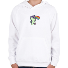 PRINTFASHION wolf-lmbt - Gyerek kapucnis pulóver - Fehér