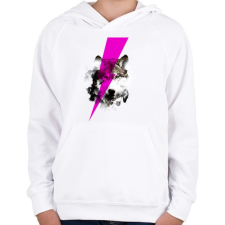 PRINTFASHION Wolf rocks - Gyerek kapucnis pulóver - Fehér gyerek pulóver, kardigán