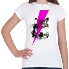 PRINTFASHION Wolf rocks - Női póló - Fehér