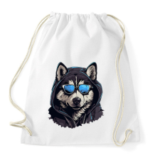 PRINTFASHION Wolf - Sportzsák, Tornazsák - Fehér tornazsák