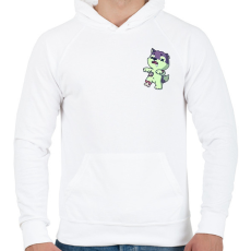 PRINTFASHION wolfdead - Férfi kapucnis pulóver - Fehér