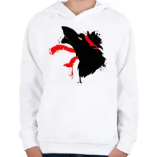 PRINTFASHION Wolfie - Gyerek kapucnis pulóver - Fehér gyerek pulóver, kardigán