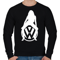 PRINTFASHION WOLKSWAGEN HOT FEHÉR - Férfi pulóver - Fekete