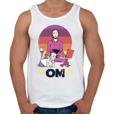 PRINTFASHION wOMan az igazi guru anya - Férfi atléta - Fehér