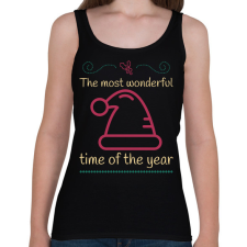 PRINTFASHION WONDERFUL TIME - Női atléta - Fekete női trikó