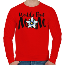 PRINTFASHION Word's best mom - Férfi pulóver - Piros férfi pulóver, kardigán