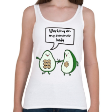 PRINTFASHION Working on my summer body - Női atléta - Fehér