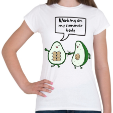 PRINTFASHION Working on my summer body - Női póló - Fehér női póló