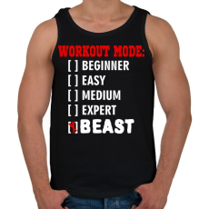 PRINTFASHION Workout mode: BEAST - Férfi atléta - Fekete
