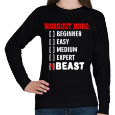 PRINTFASHION Workout mode: BEAST - Női pulóver - Fekete női pulóver, kardigán