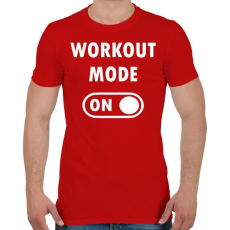 PRINTFASHION Workout mode: ON - Férfi póló - Piros