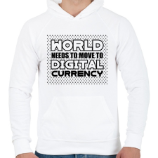 PRINTFASHION World-needs-to-move-to-digital-currency - Férfi kapucnis pulóver - Fehér női pulóver, kardigán