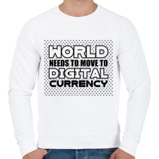 PRINTFASHION World-needs-to-move-to-digital-currency - Férfi pulóver - Fehér női pulóver, kardigán