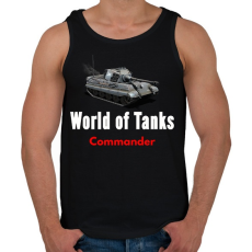 PRINTFASHION world of tanks commander - Férfi atléta - Fekete