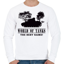 PRINTFASHION WORLD OF TANKS - Férfi pulóver - Fehér férfi pulóver, kardigán