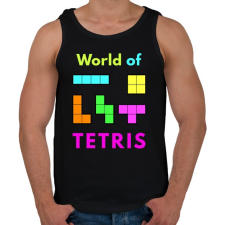 PRINTFASHION WORLD OF TETRIS - Férfi atléta - Fekete atléta, trikó