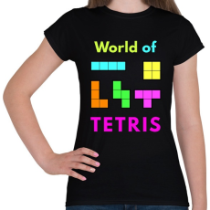 PRINTFASHION WORLD OF TETRIS - Női póló - Fekete